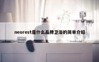 neorest是什么品牌卫浴的简单介绍