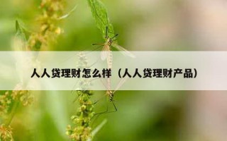 人人贷理财怎么样（人人贷理财产品）