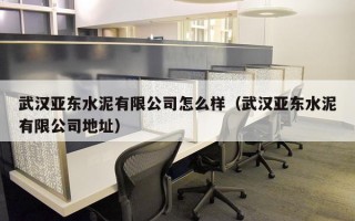 武汉亚东水泥有限公司怎么样（武汉亚东水泥有限公司地址）