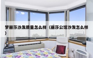 梦丽莎沙发质量怎么样（丽莎公馆沙发怎么样）