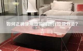 如何正确使用垃圾桶进行垃圾分类？