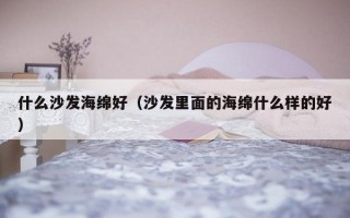 什么沙发海绵好（沙发里面的海绵什么样的好）