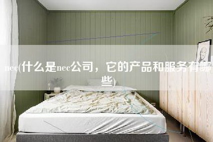 nec(什么是nec公司，它的产品和服务有哪些)-第1张图片