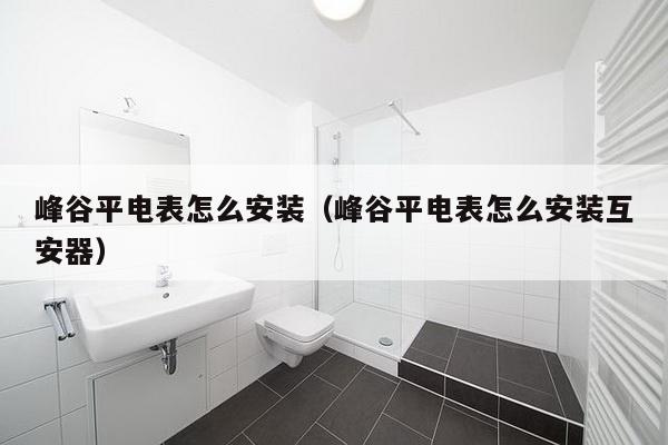 峰谷平电表怎么安装（峰谷平电表怎么安装互安器）-第1张图片