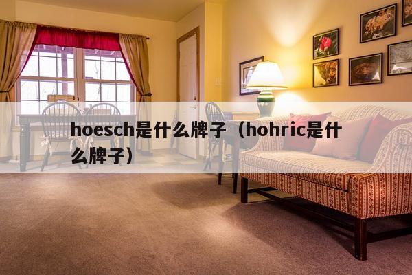 hoesch是什么牌子（hohric是什么牌子）-第1张图片