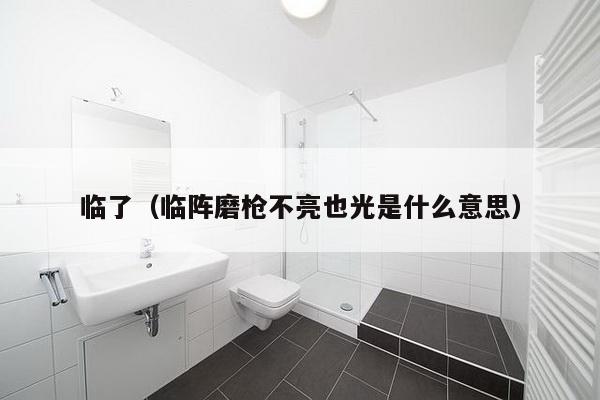 临了（临阵磨枪不亮也光是什么意思）-第1张图片