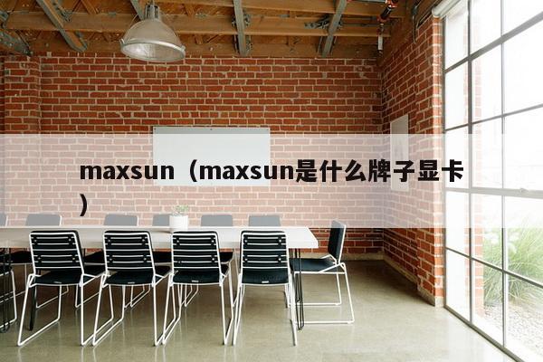 maxsun（maxsun是什么牌子显卡）-第1张图片